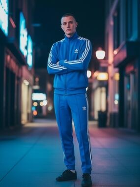 Adidas Royal Blue Track Jacket and Pants Set